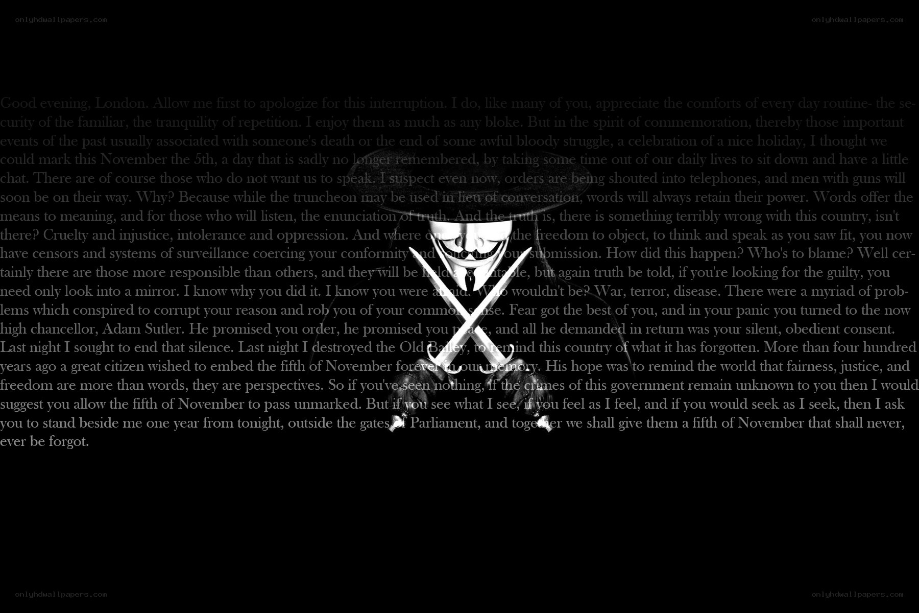 Guy Fawkes speech text