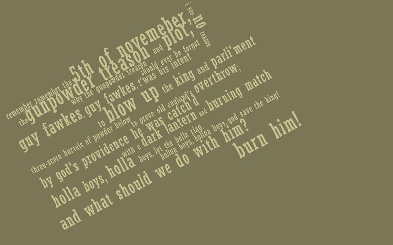 Guy Fawkes text art