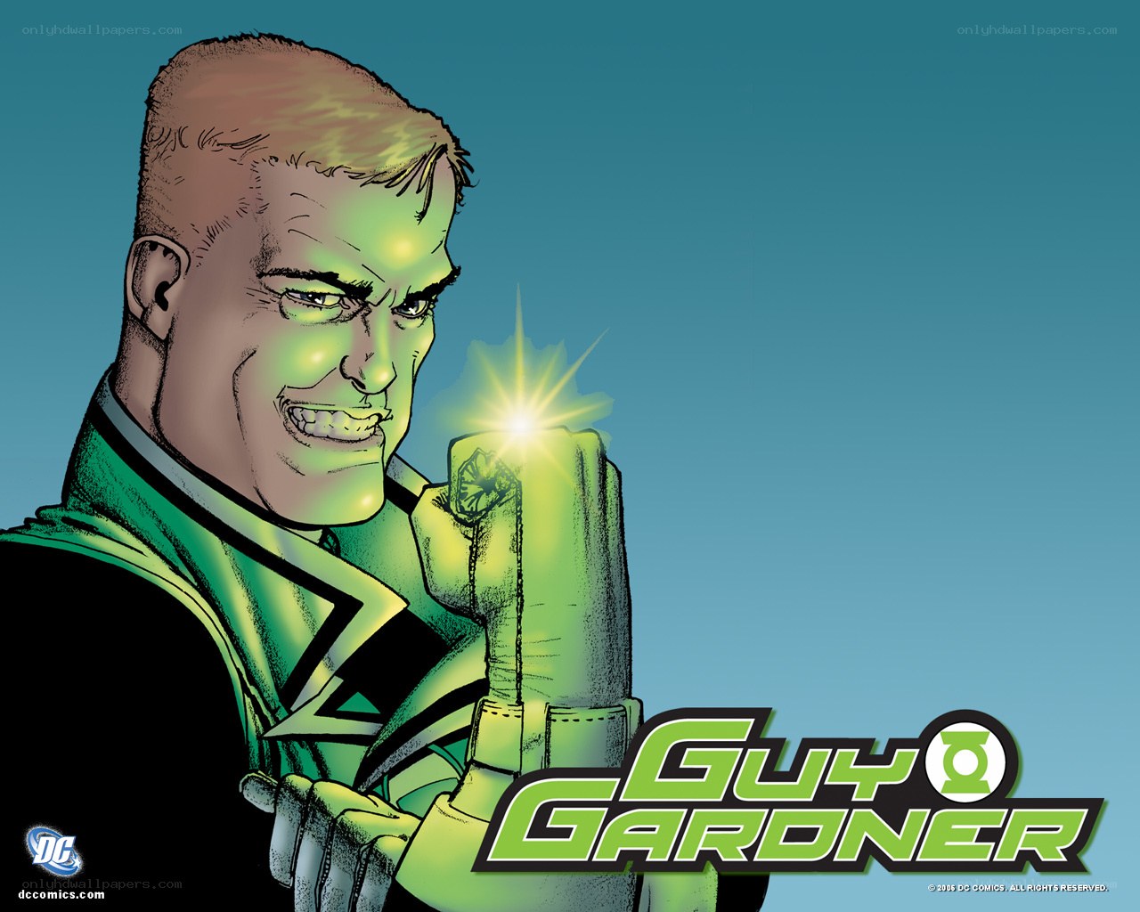 Guy Gardner in Green Lantern suit