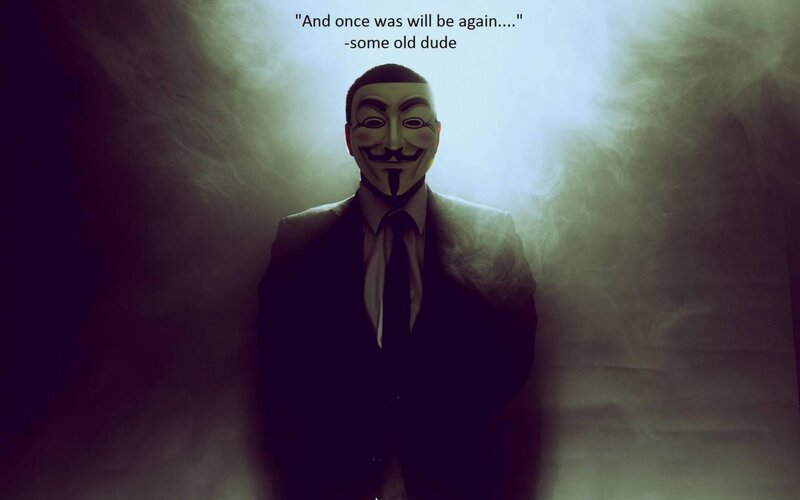 Guy in Guy Fawkes mask