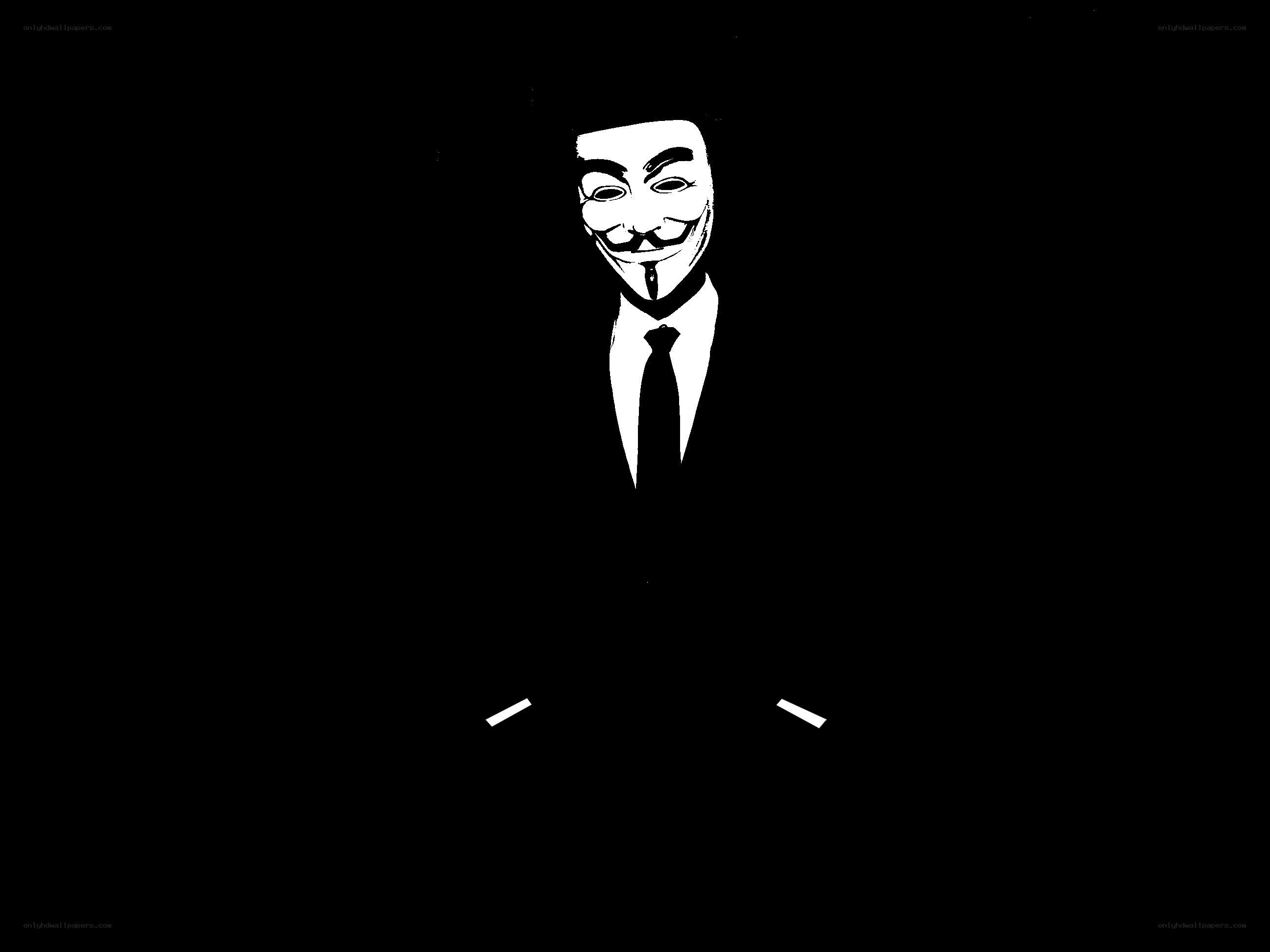 Guy in Guy Fawkes mask