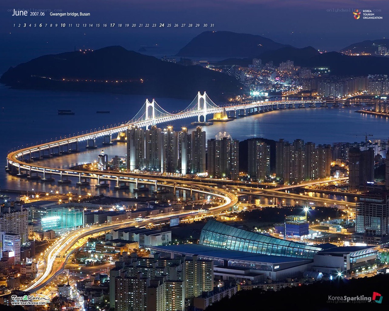 Gwangan Bridge at night