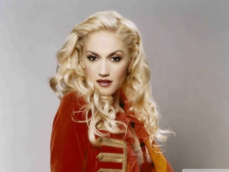 Gwen Stefani in red jacket