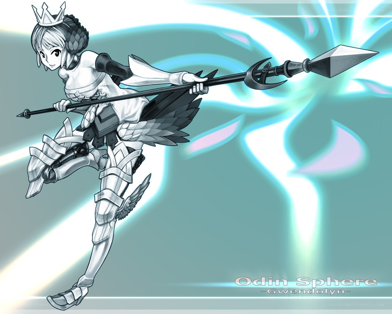 Gwendolyn with a spear