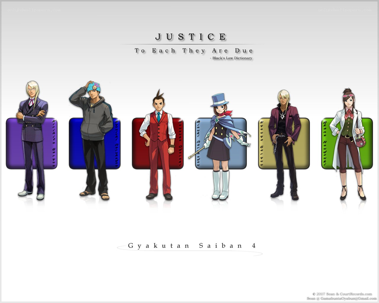 Gyakutan Saiban 4 characters