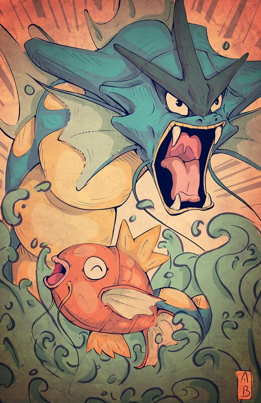 Gyarados and Magikarp
