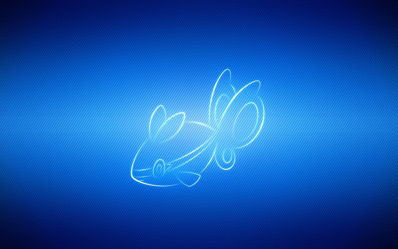 Gyarados outline on blue
