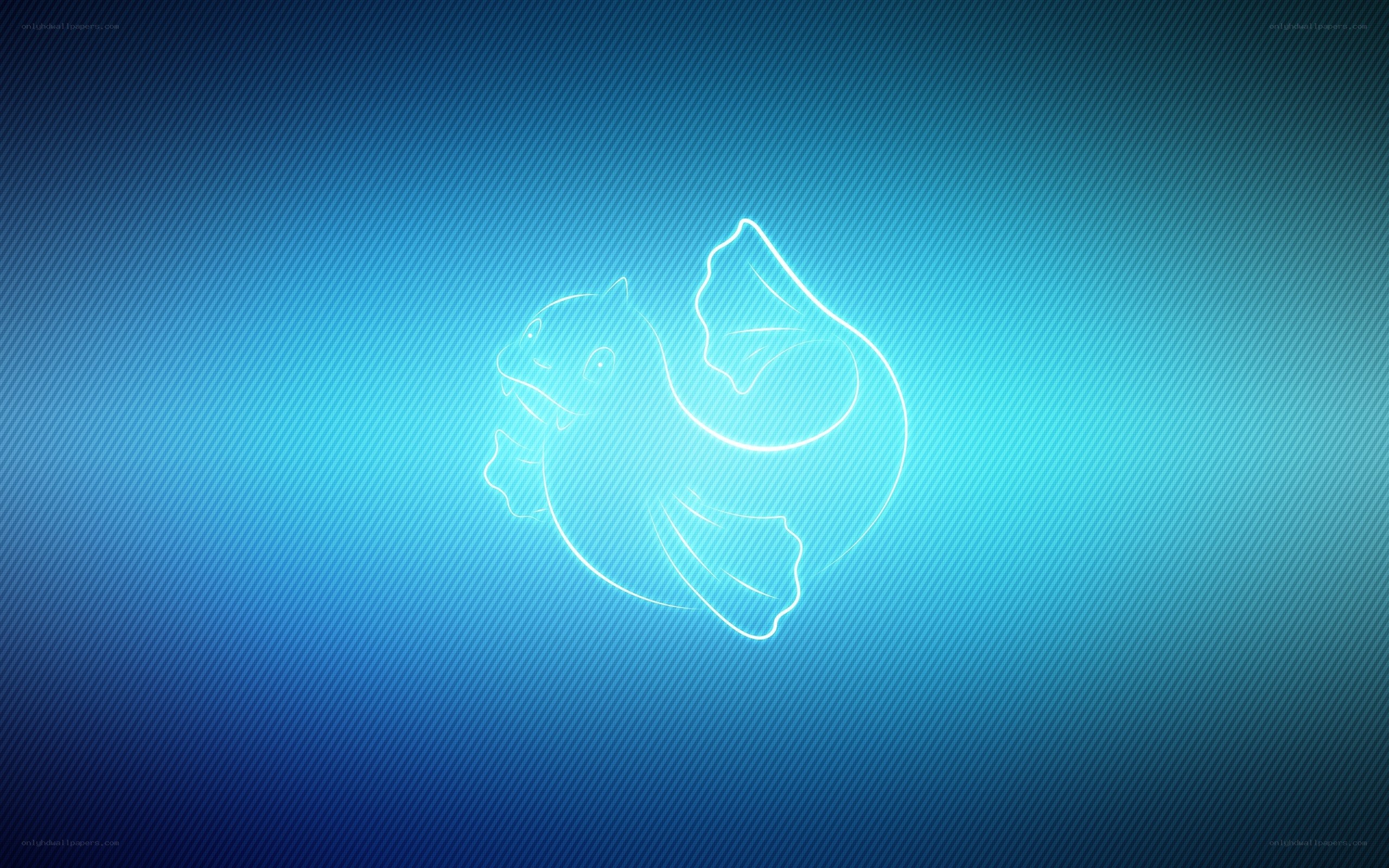 Gyarados outline on blue background