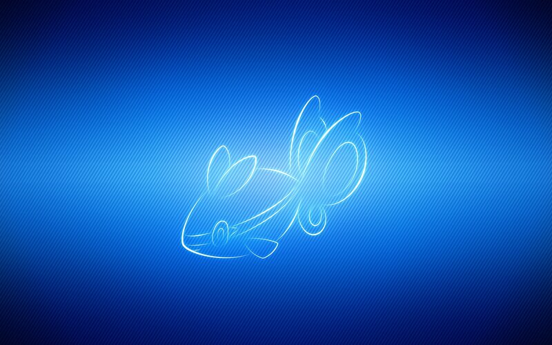 Gyarados outline on blue
