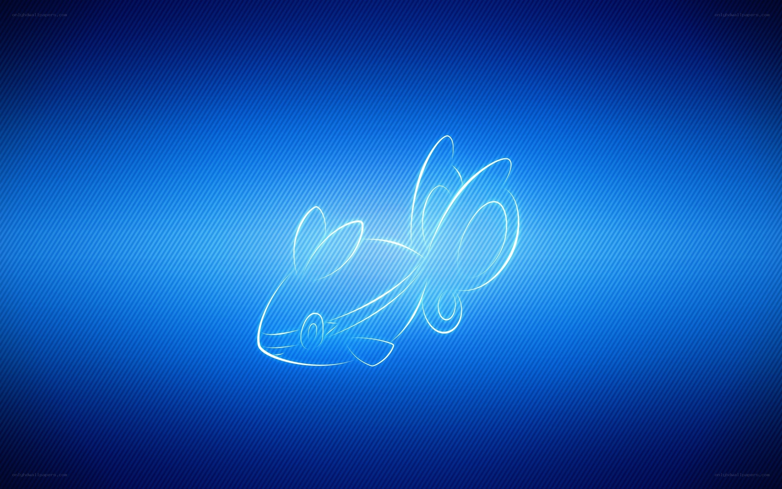 Gyarados outline on blue