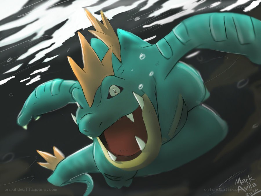 Gyarados swimming underwater