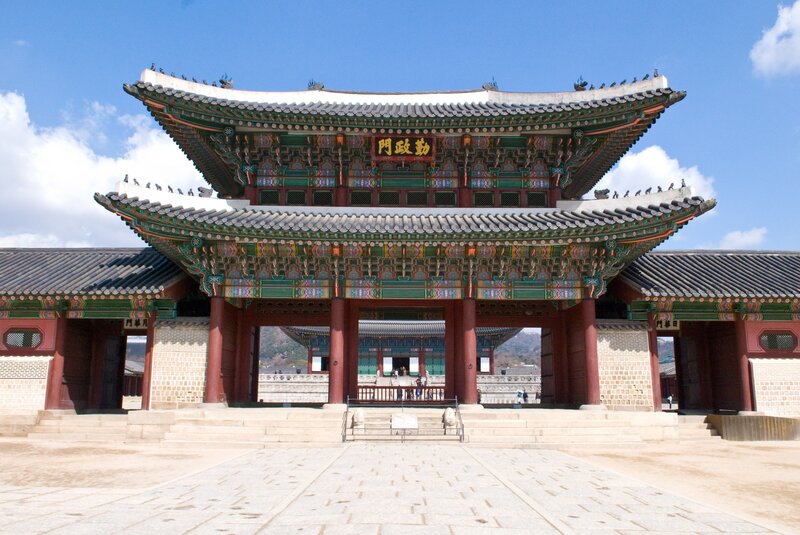 Gyeongbokgung Palace Gate — Blue