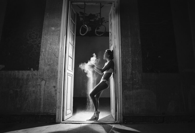 Gymnast in Doorway
