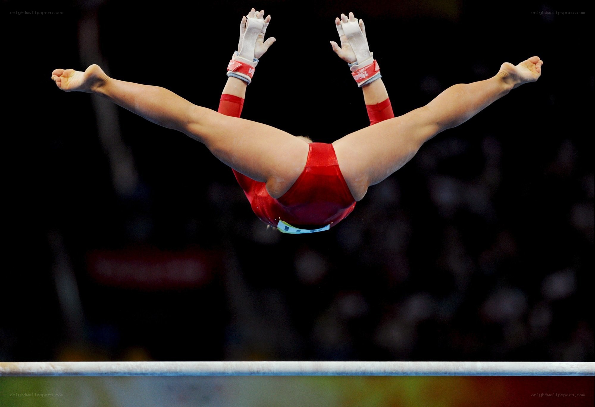 Gymnast in mid-air
