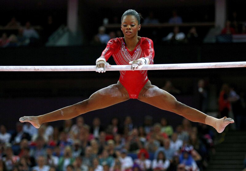 gymnast on high bar