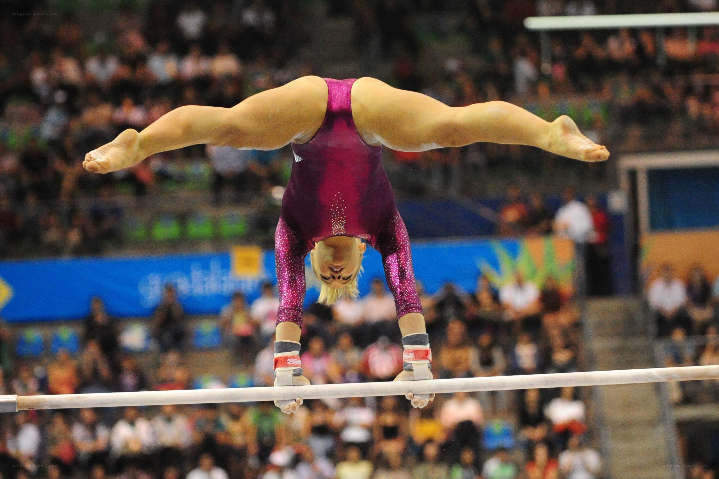 gymnast on high bar
