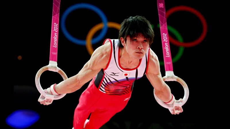 Gymnast on Rings — Red