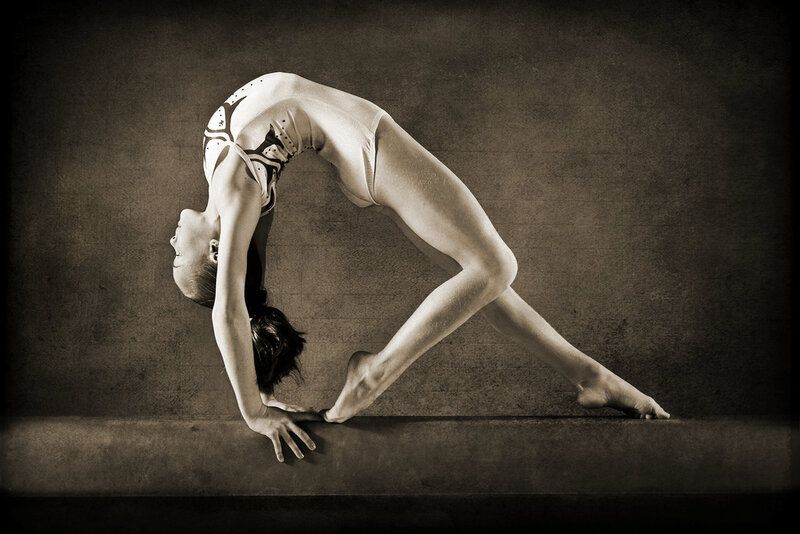 Gymnast Performing Backbend