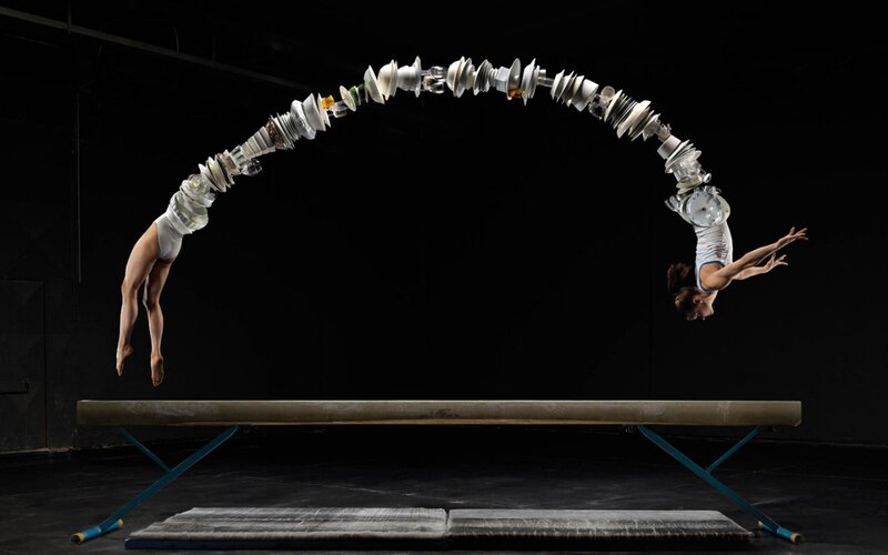 Gymnast Performing Flip