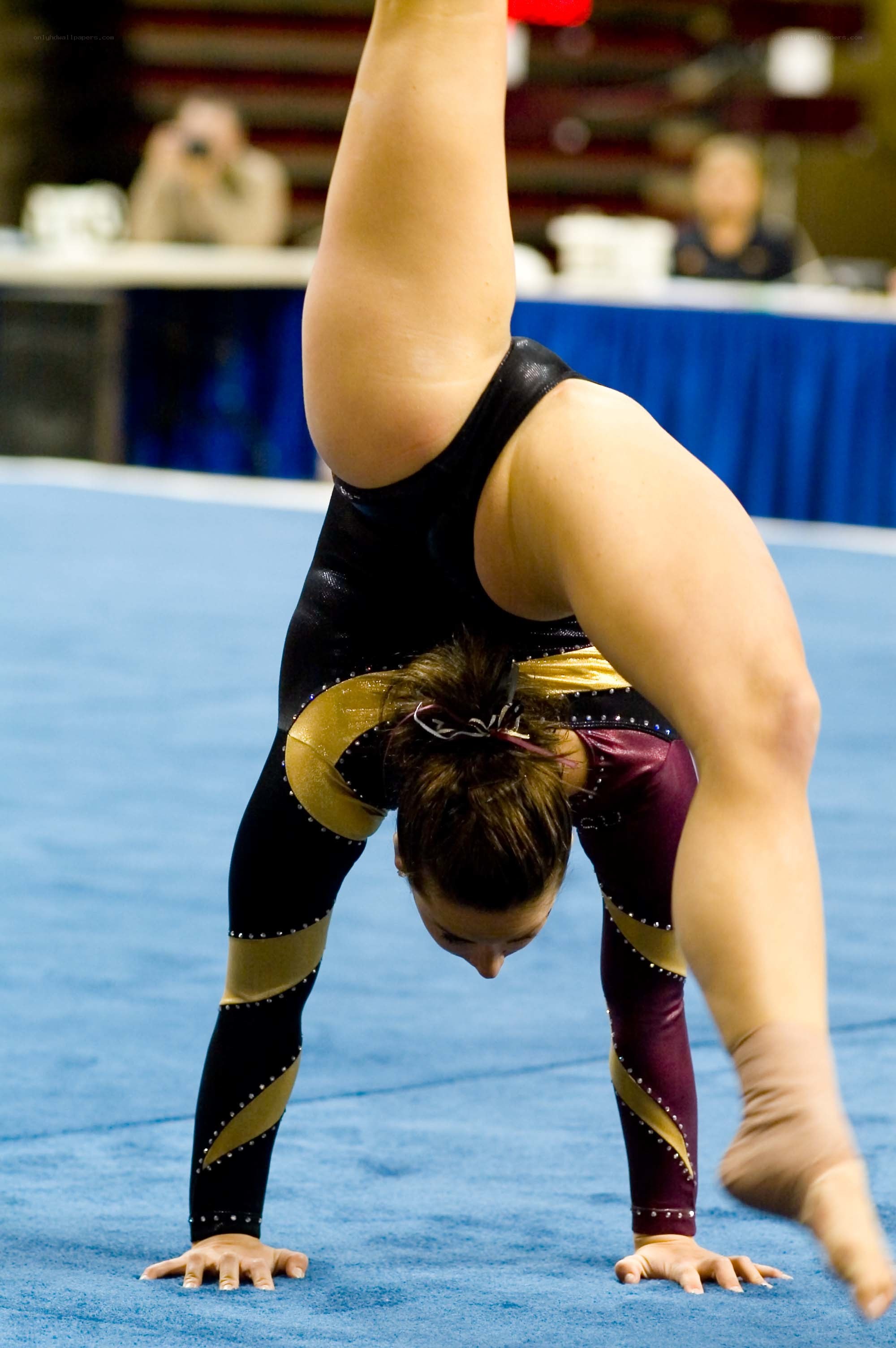 gymnast performing handstand