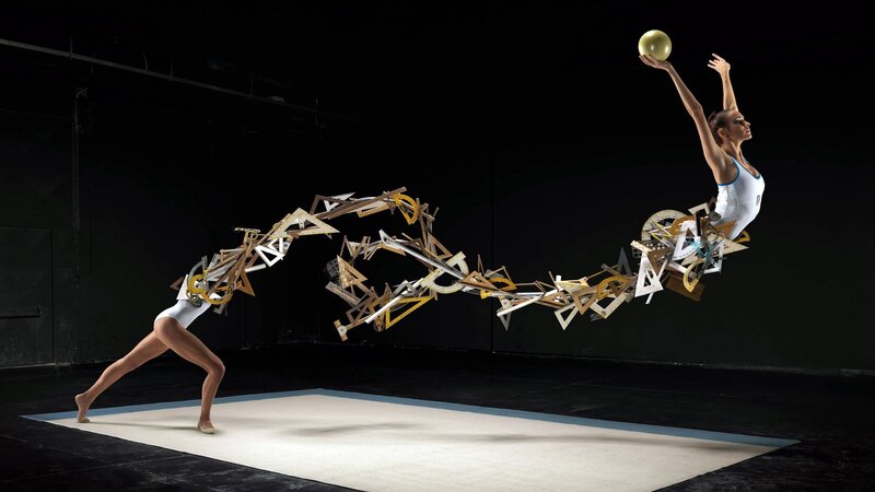 Gymnast with Golden Ball — Black