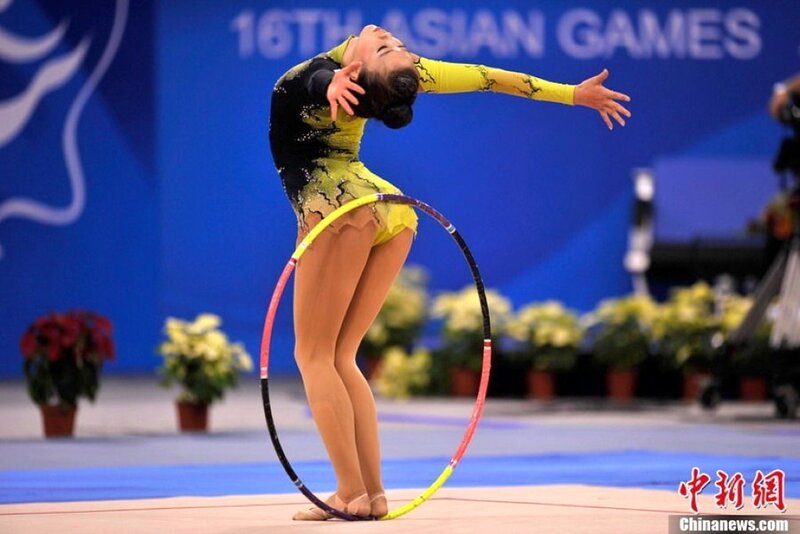 Gymnast with Hoop