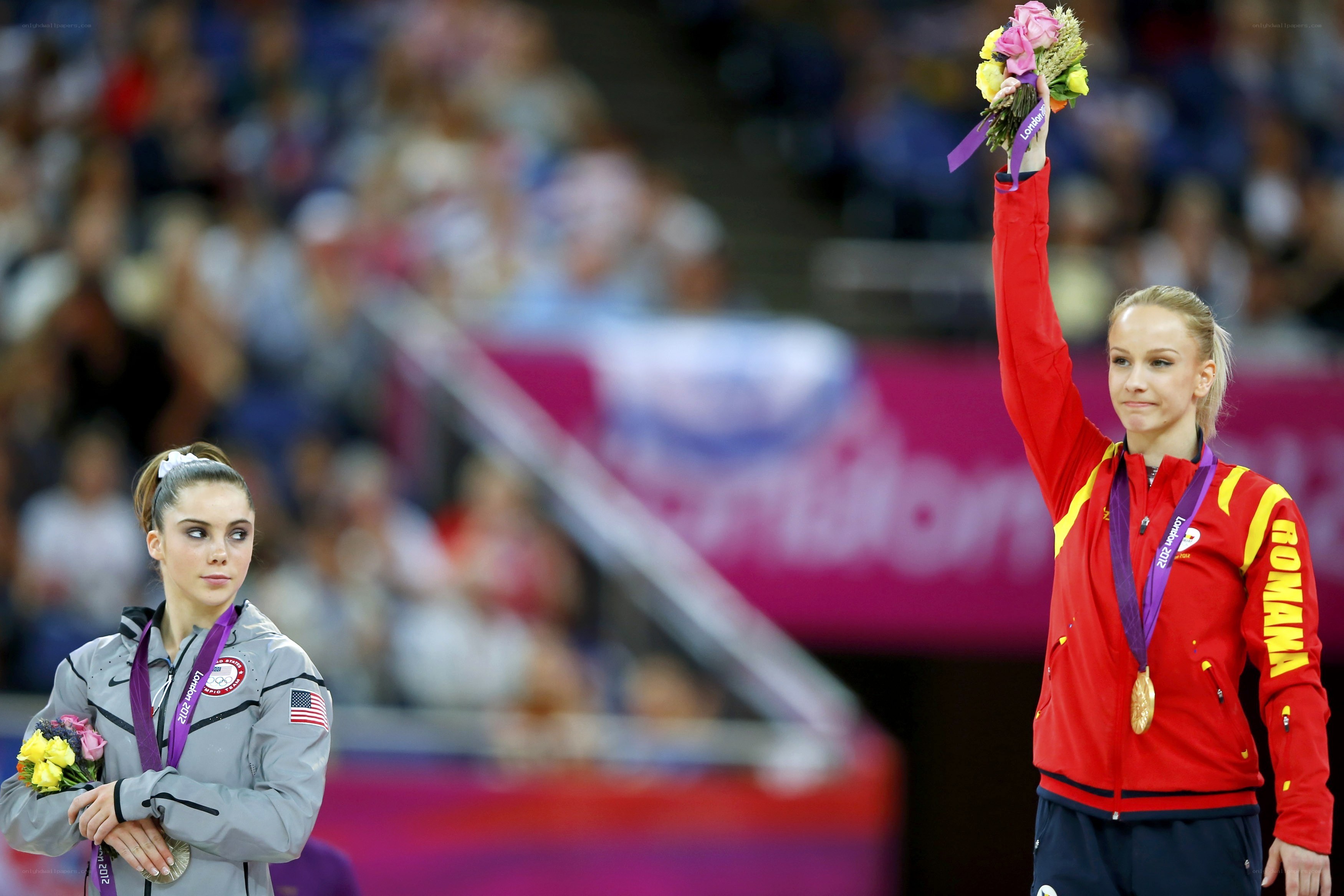 Gymnastics medal ceremony