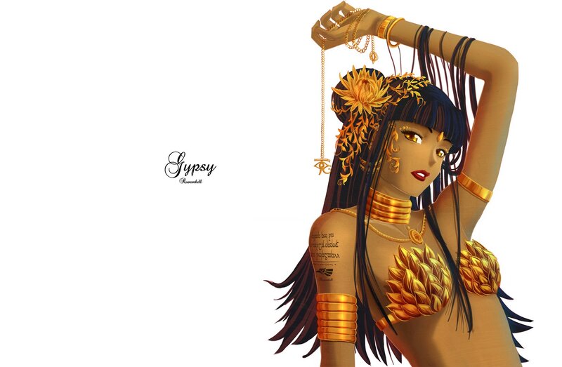Gypsy dancer with golden adornments