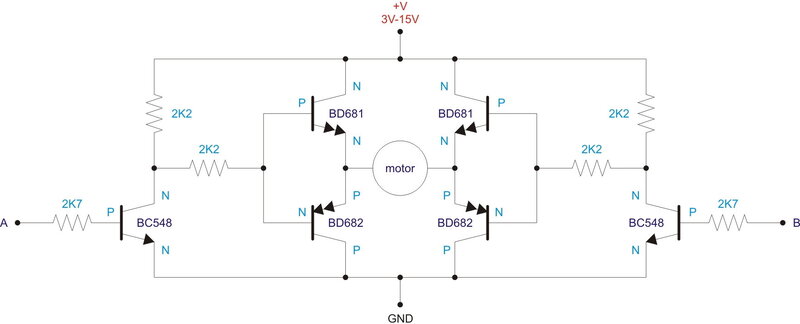 H-bridge motor driver circuit