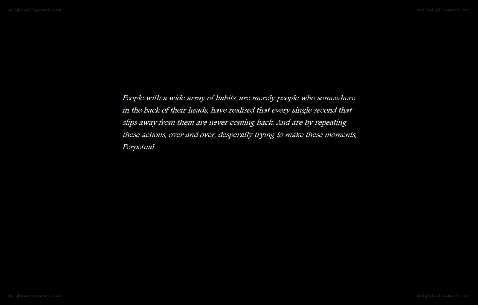 Habits and Time