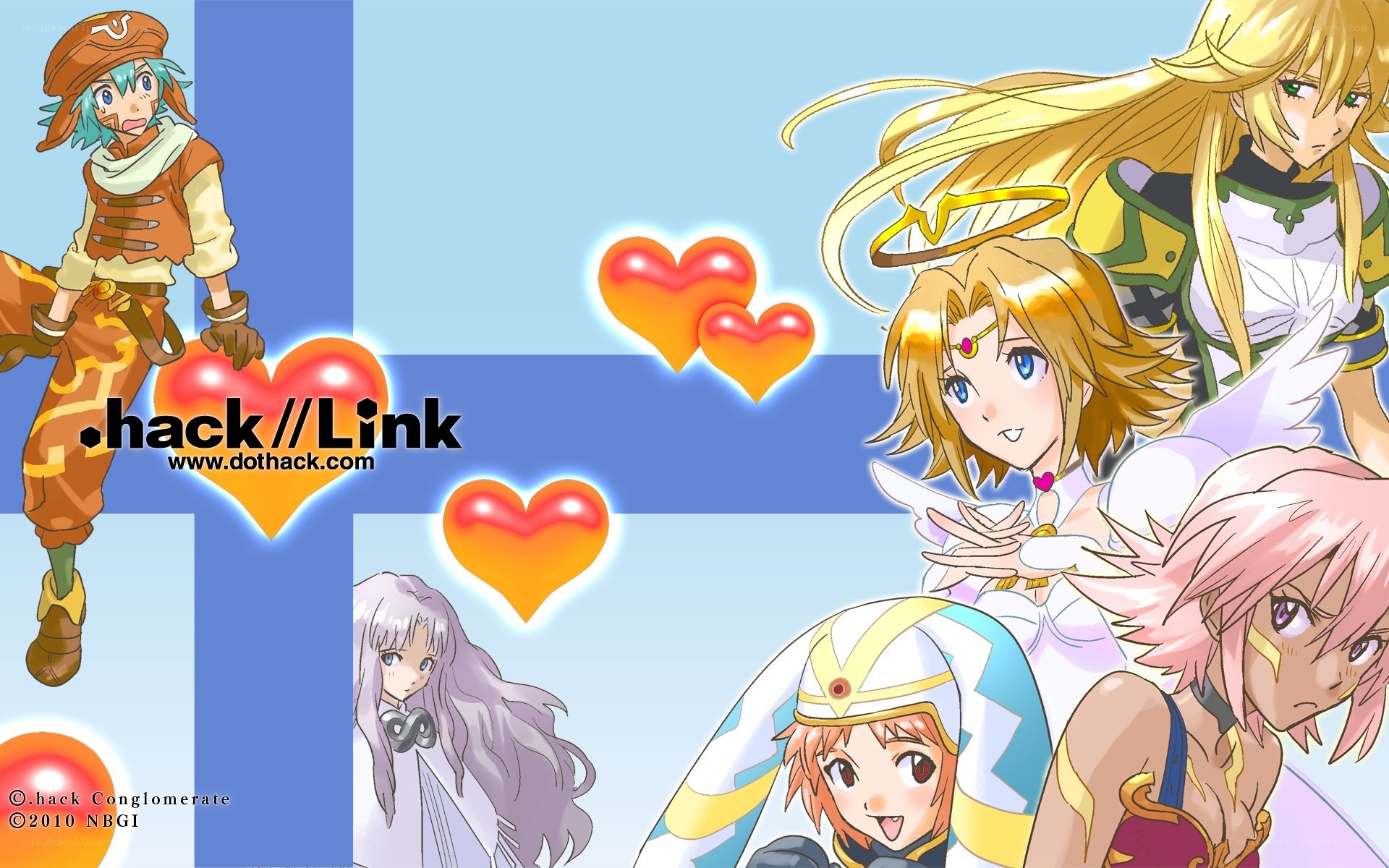 Hack//Link anime character collage