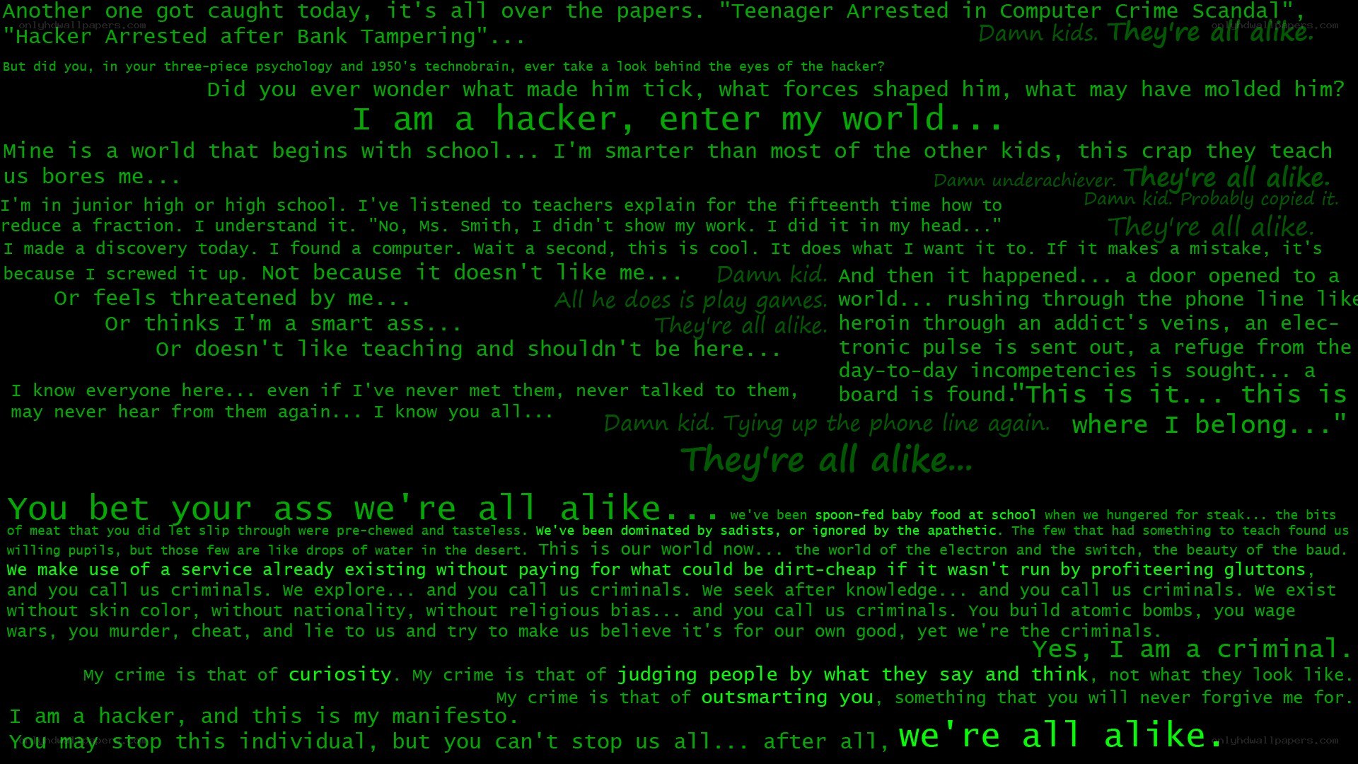 hacker manifesto text