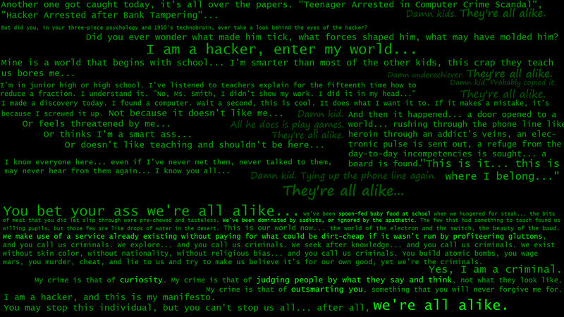 hacker manifesto text