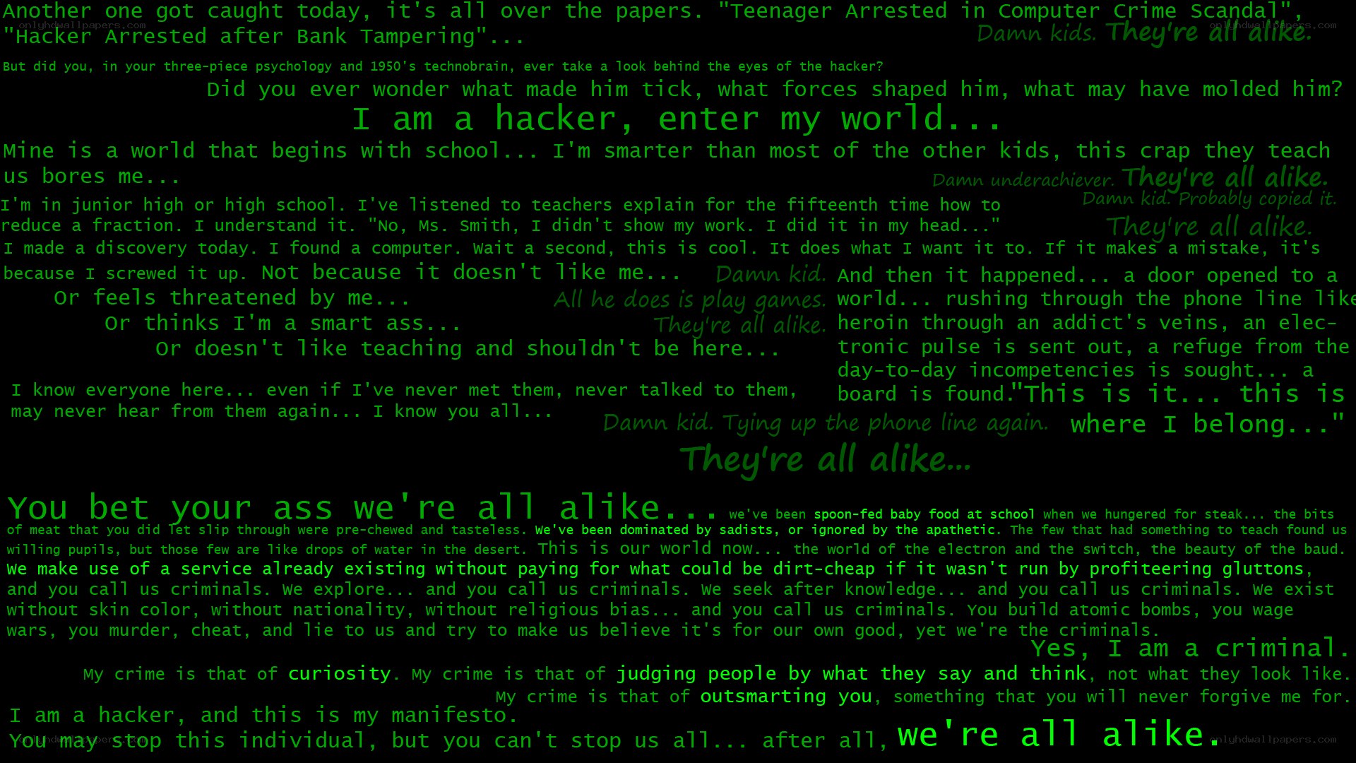 hacker manifesto text