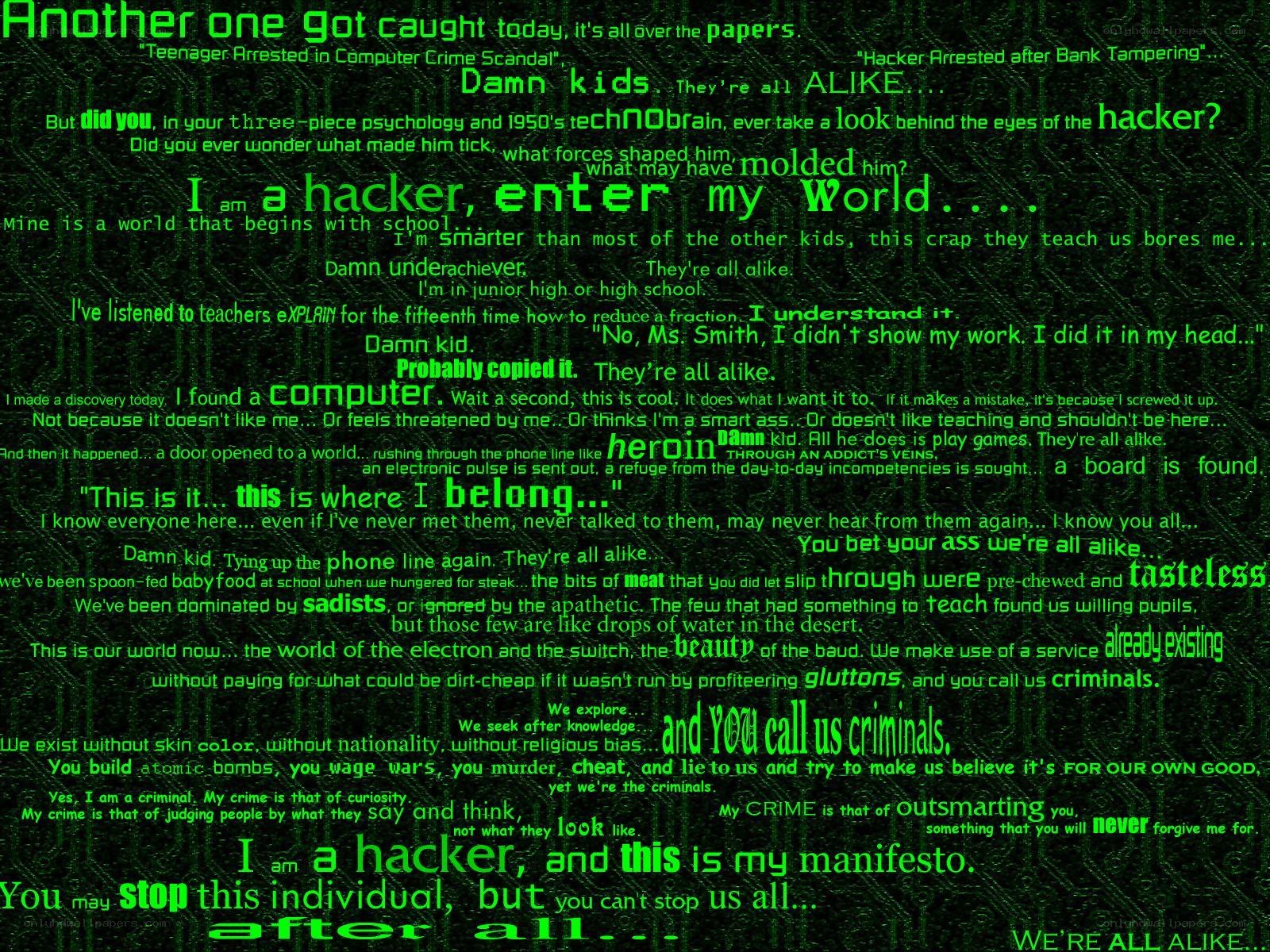 hacker manifesto text