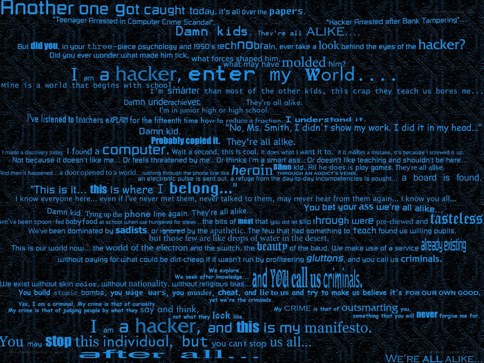 hacker manifesto text