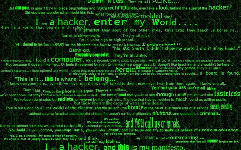 hacker manifesto text