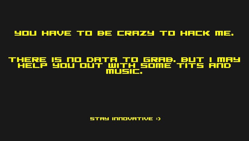 hacker message with humor