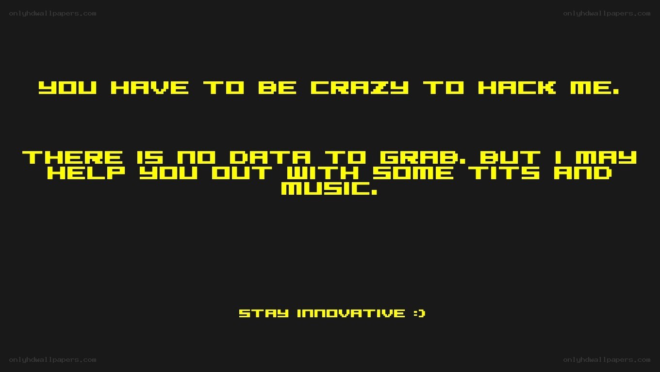 hacker message with humor