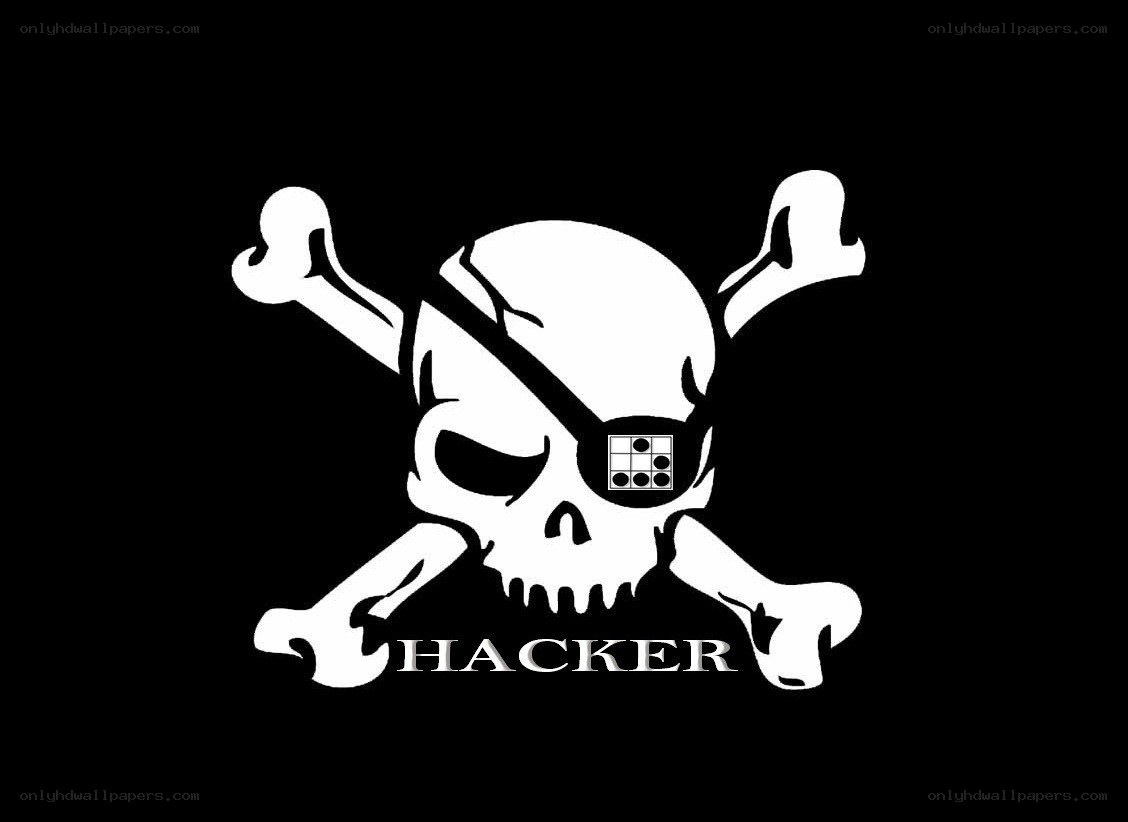 hacker skull and crossbones