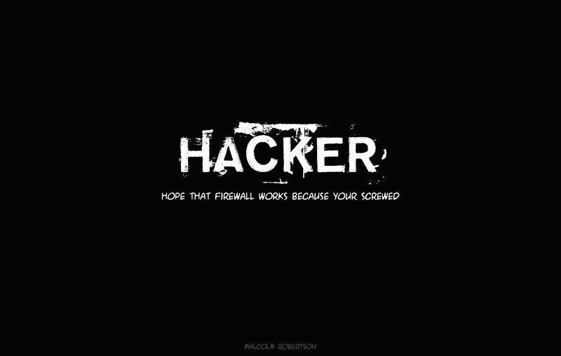 Hacker text graphic