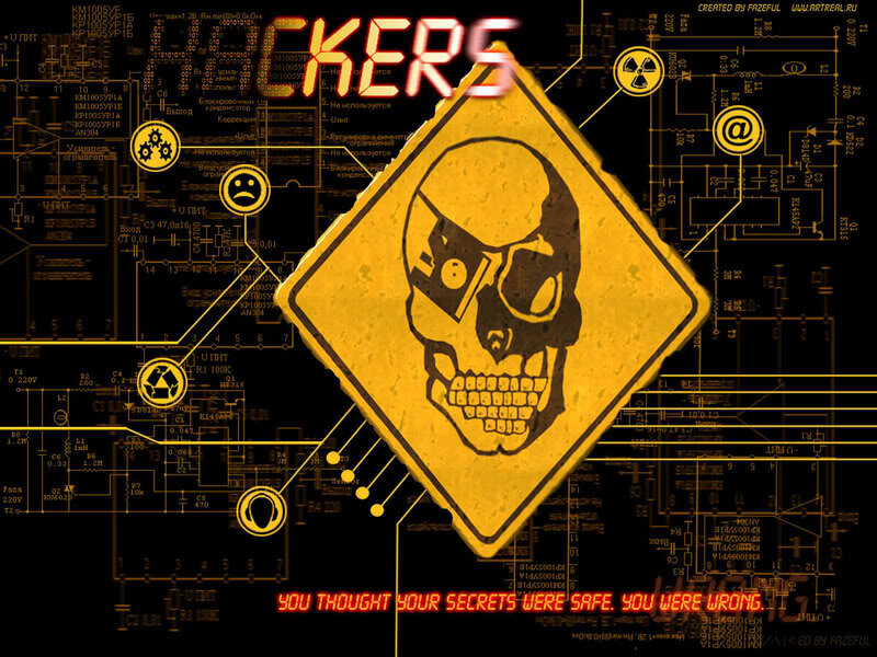 Hacker warning sign
