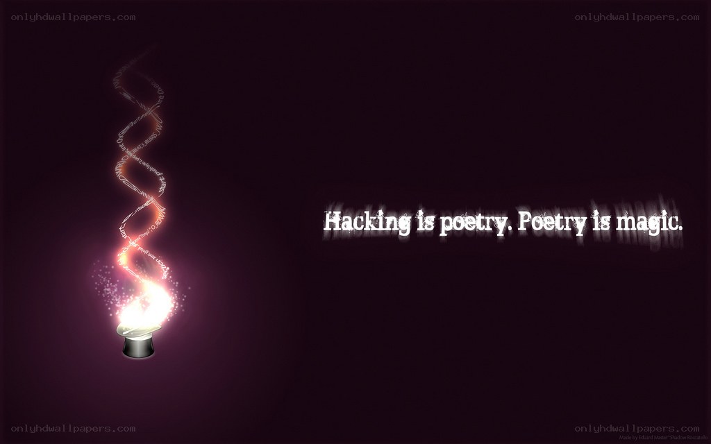 Hacking is poetry