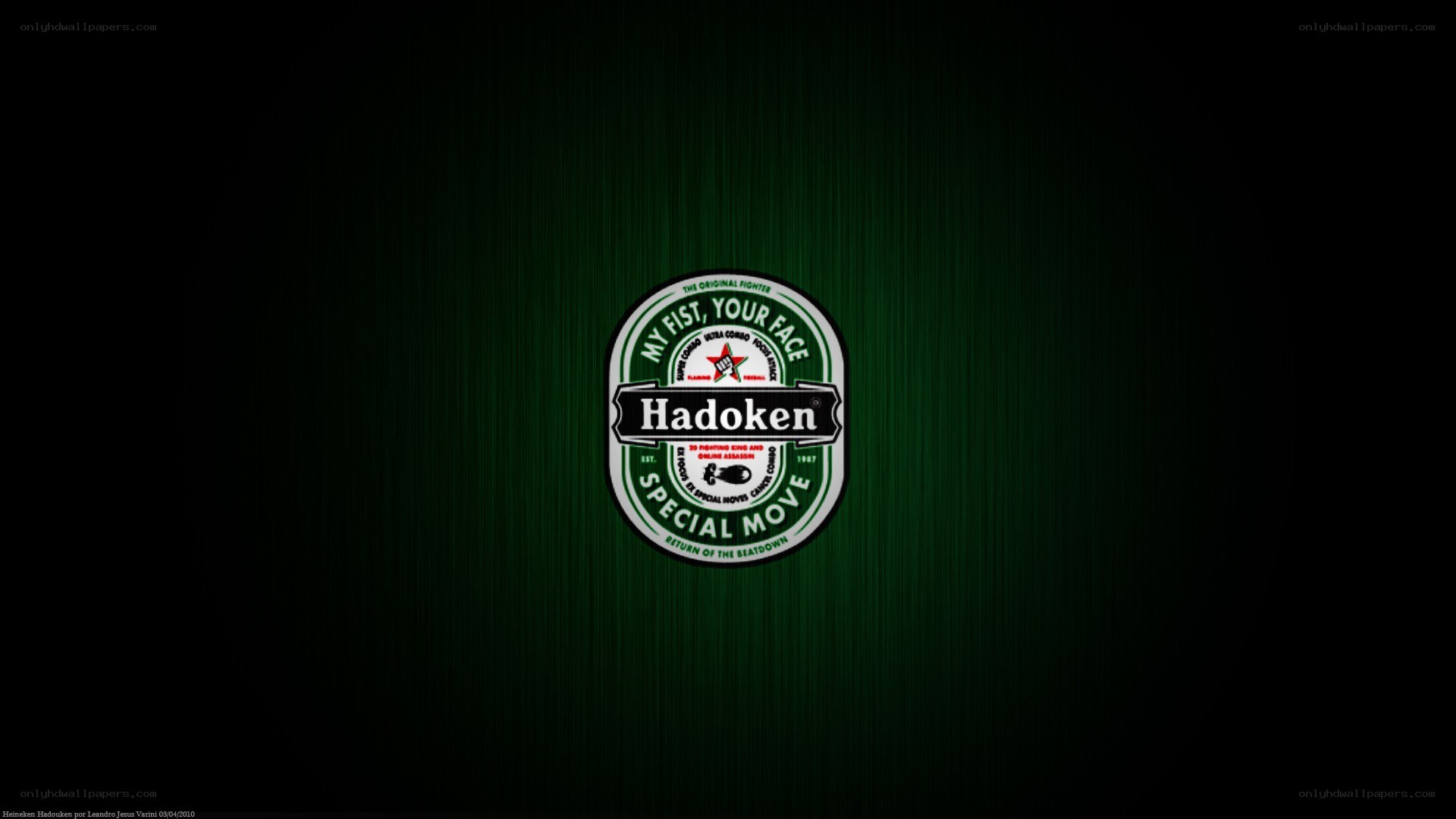 Hadoken Heineken Beer Label