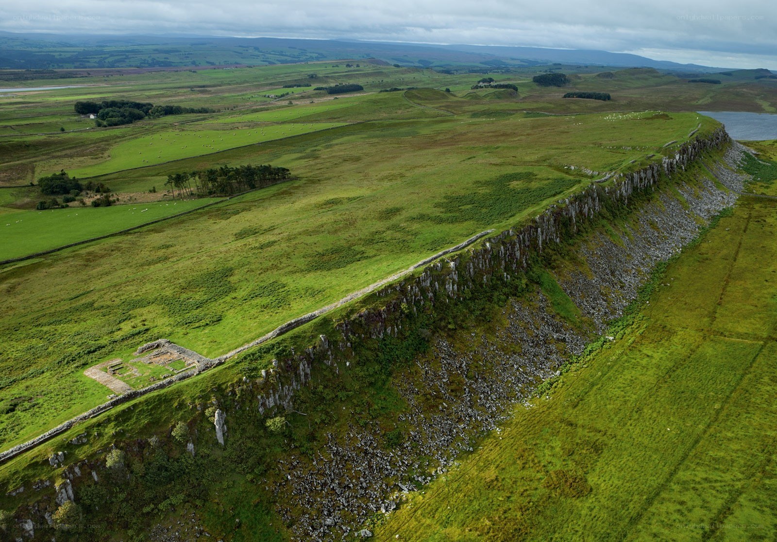 Hadrian's Wall aerial view