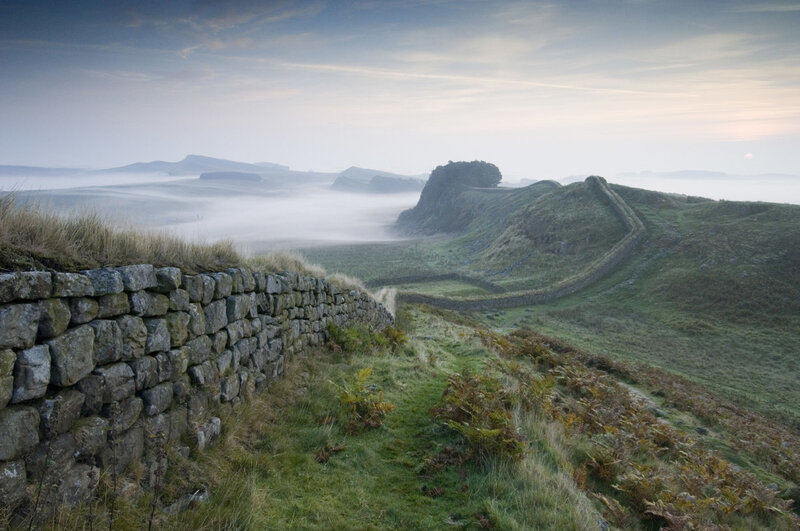 Hadrian's Wall at dawn