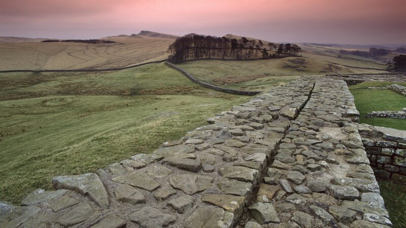 Hadrian's Wall at dusk