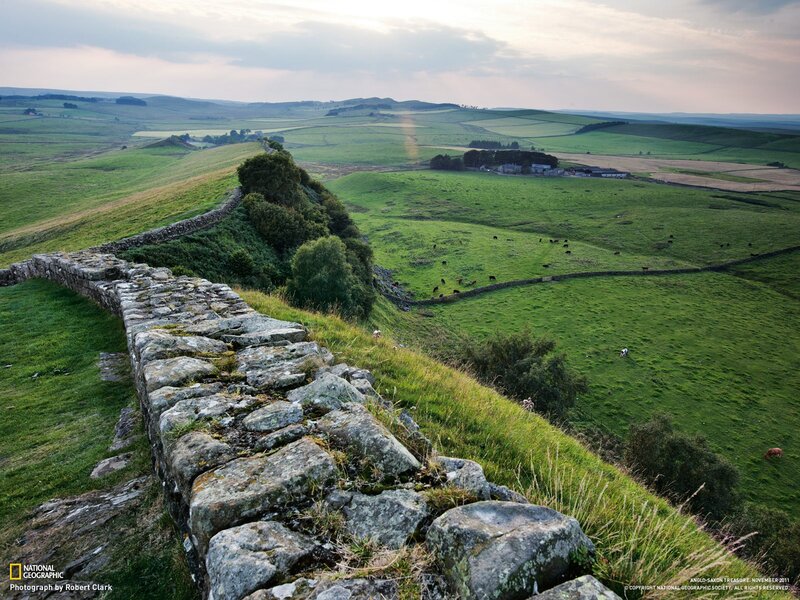 Hadrian's Wall Ruins — Green, Serene, Morning