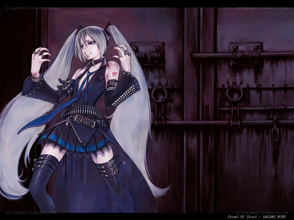 Hagane Miku in dark setting