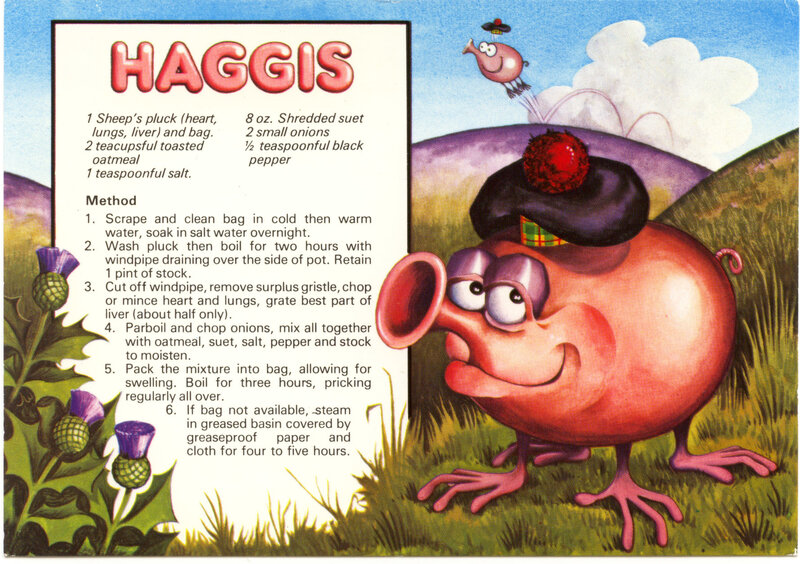 Haggis recipe card